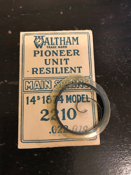 Waltham Factory Mainspring for 14s 1874 Model No. 2210 - Steel