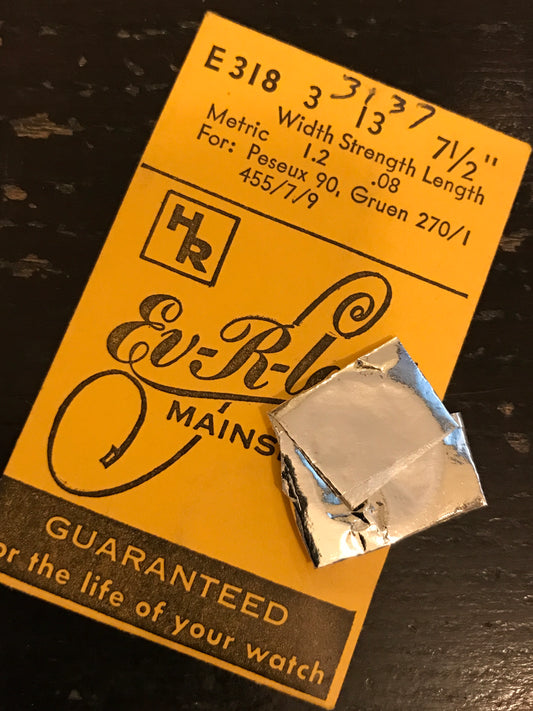 HR Ev-R-Last Mainspring E318 for Gruen 270, 271, 455, 457, 459 - Steel