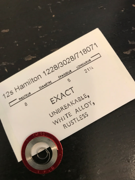 Hamilton 12s Mainspring #1228 / 3028 / 718071 (EXACT) - Alloy