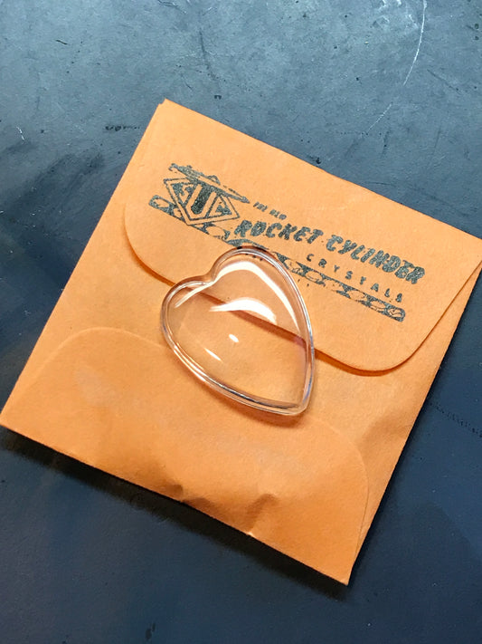 SUC Rocket Crystal RY 258-30 for WALTHAM Heart Shaped Case - 20.9 x 16.4mm - New