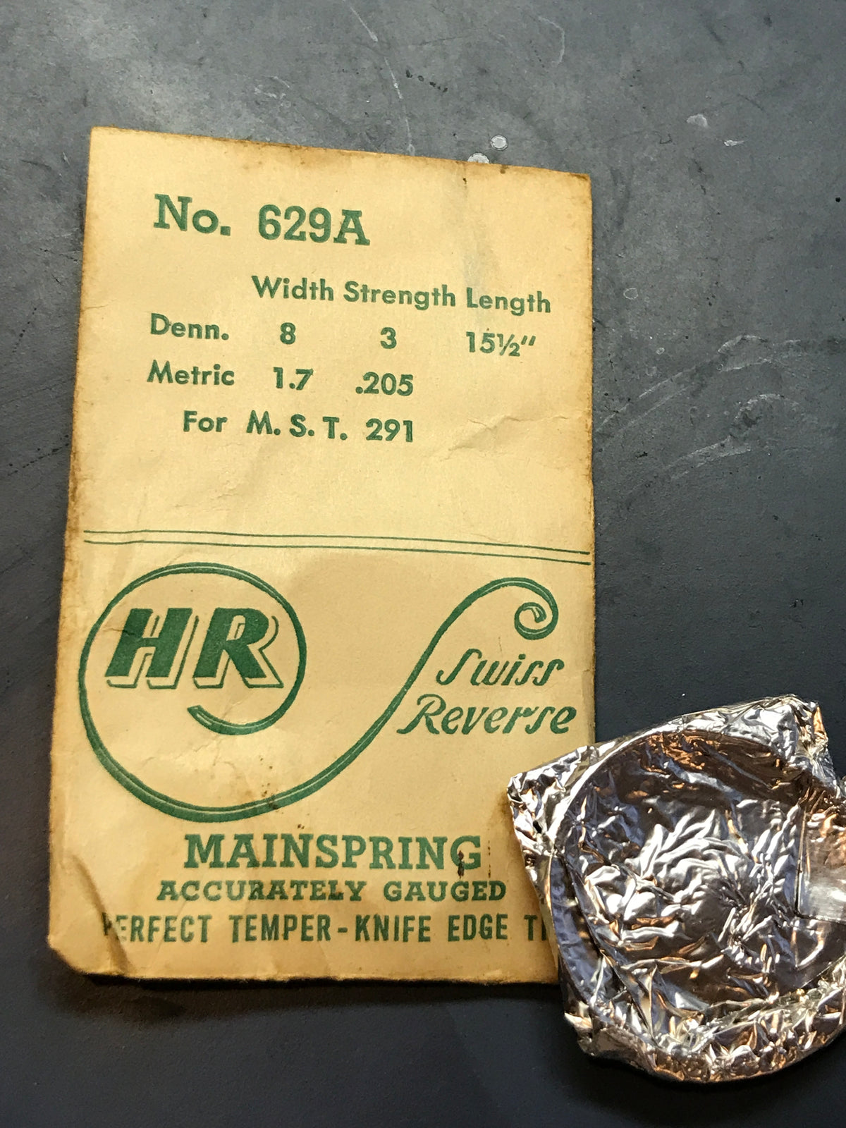 HR Mainspring No. 629A for MST caliber 291 - Steel