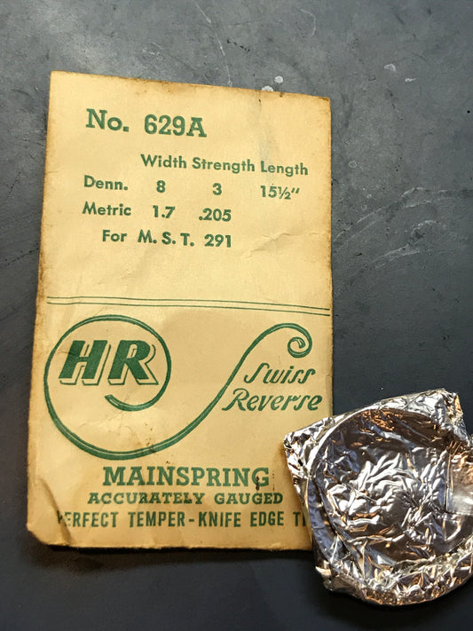 HR Mainspring No. 629A for MST caliber 291 - Steel