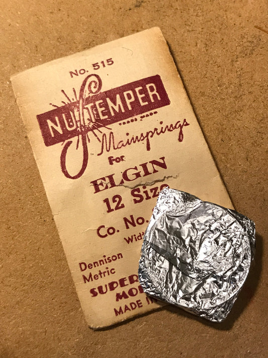 NuTemper Mainspring #515 for Elgin 12s #2874 - steel