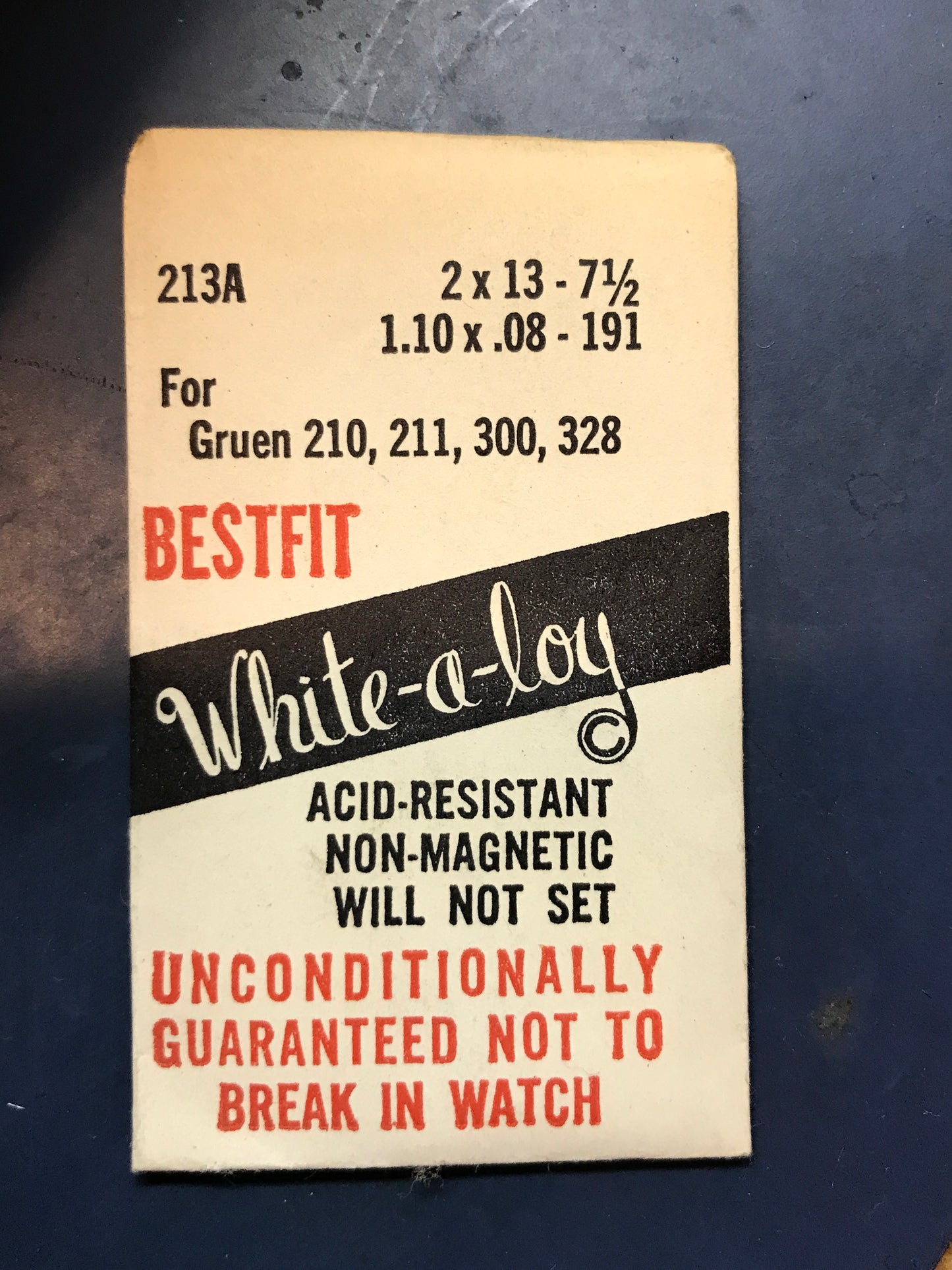 BESTFIT Mainspring 213A for Gruen caliber 210 & 211 - Alloy