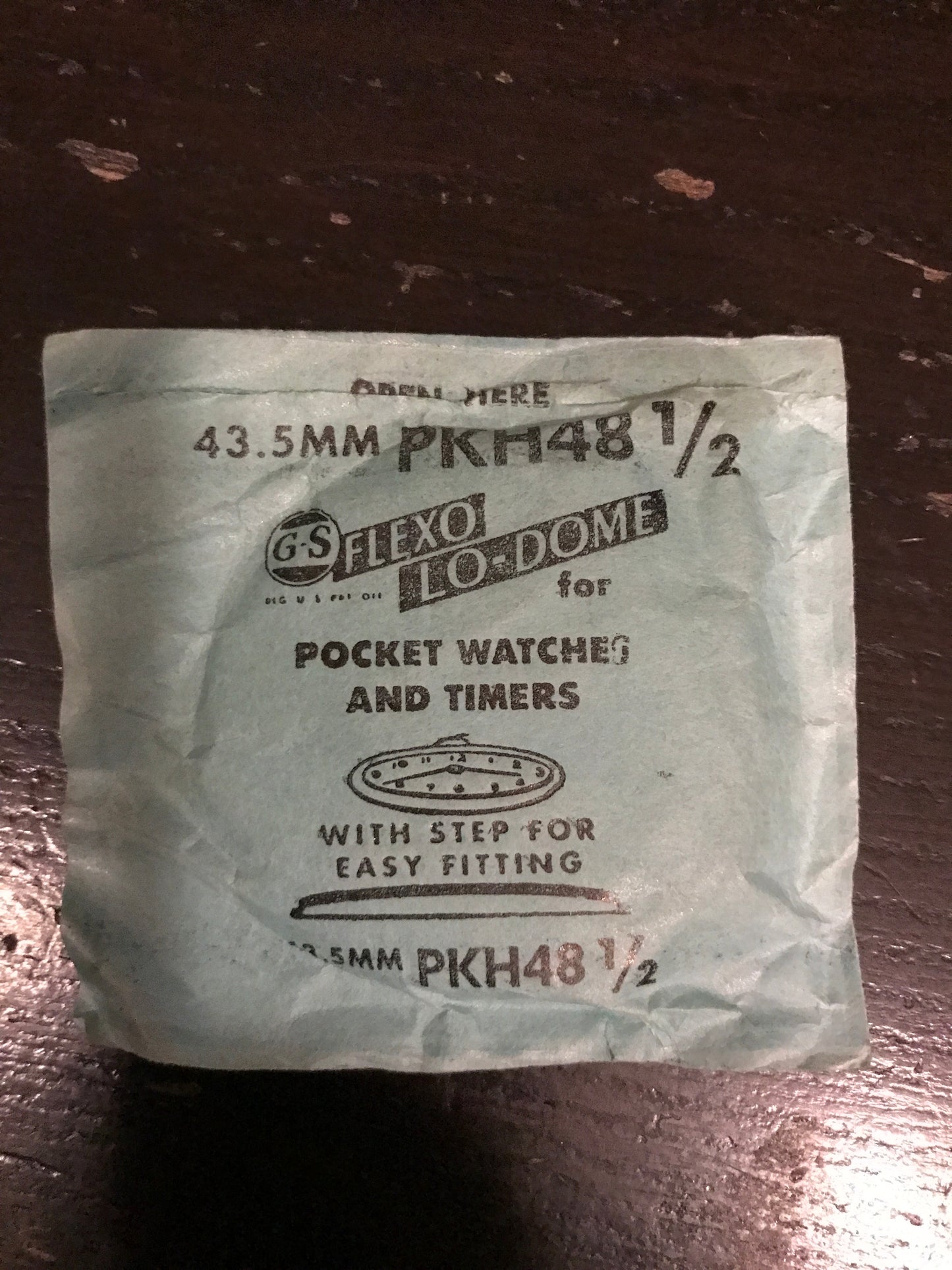 GS PKH48½ Pocket Watch Crystal 43.5mm - New