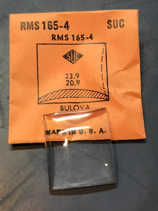SUC Rocket Crystal RMS 165-4 for BULOVA - 23.9 x 20.9mm - New