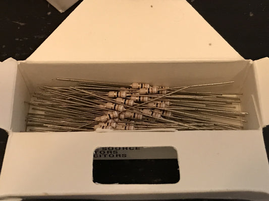 1000 x 91 Ohm 1/4w MEPCO / ELECTRA 5% resistors - New