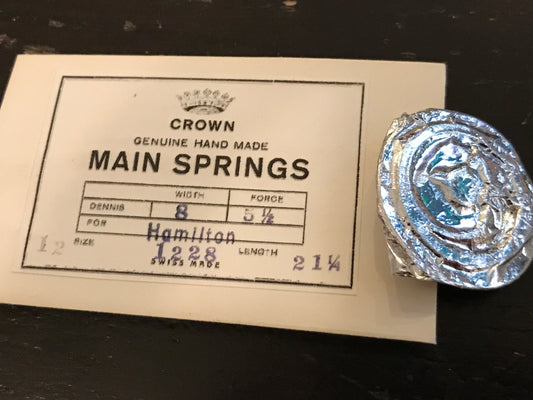 Hamilton 12s CROWN Mainspring #1228 - Steel