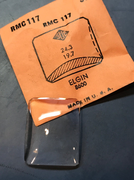 SUC Rocket Crystal RMC 117 for ELGIN case #8600 - 24.3 x 19.7mm - New