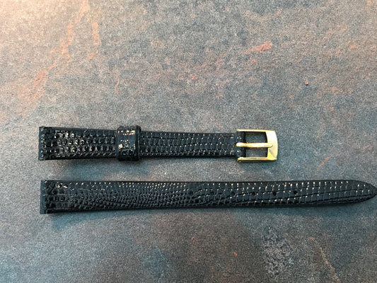 Lot of 8 - 10mm Black Vinyl Ladies Watch Straps - New