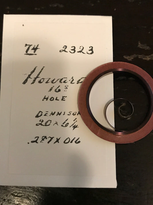 Howard 16s Mainspring Factory No. 2323 (328) - Steel