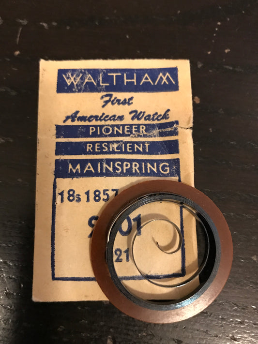 Waltham Factory Mainspring for 18s No. 2201 - Steel
