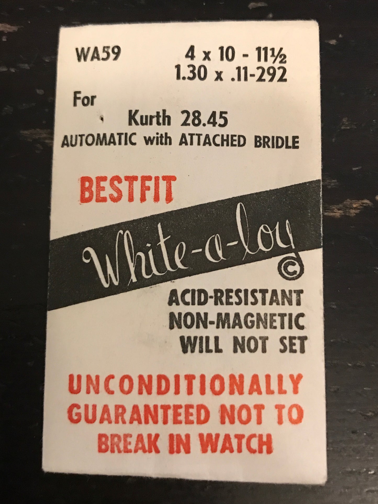 BESTFIT Mainspring WA59 for Kurth caliber 28.45 Automatic - Alloy