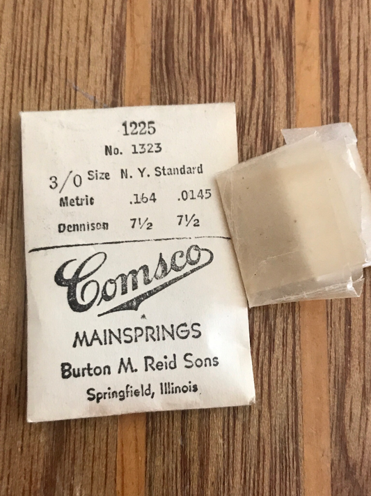 Comsco Mainspring #1225 for N.Y. Standard 3/0s No. 1323 - Steel