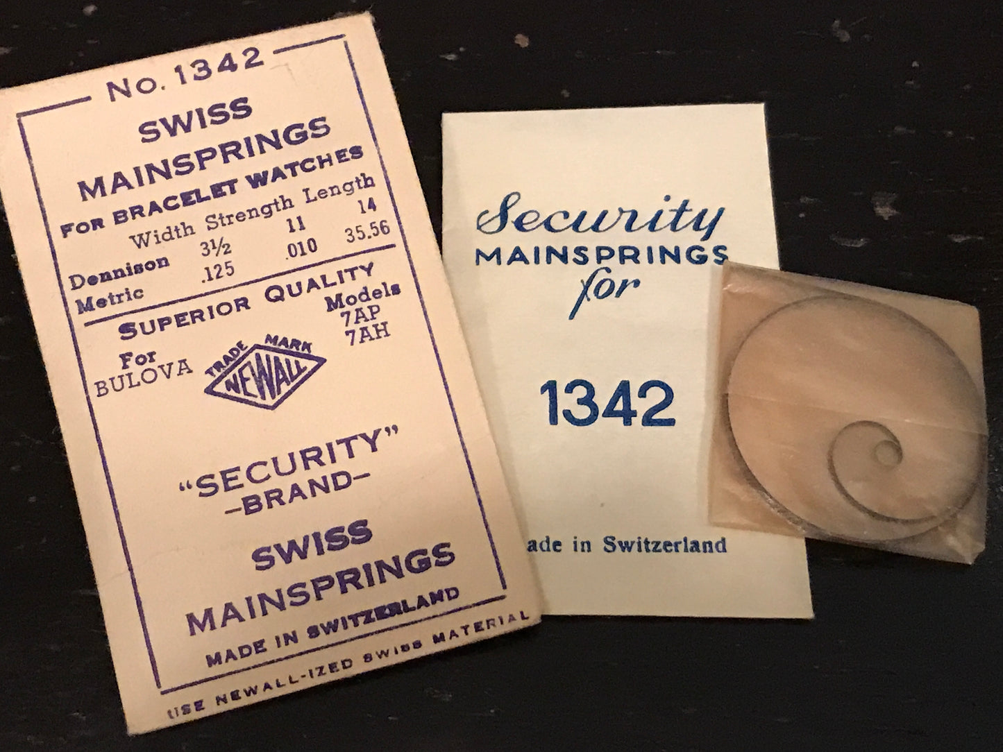 NEWALL Security Mainspring #1342 for Bulova 7AP, 7AH - Steel