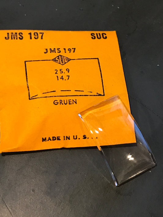 SUC Crystal JMS 197 for GRUEN - 25.9 x 14.7mm - New