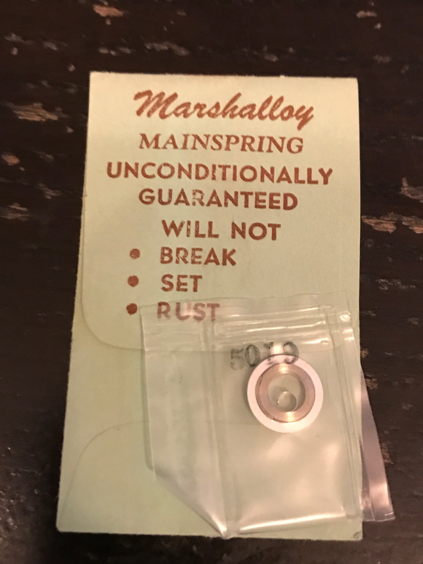 C&E Marshall Marshalloy Mainspring 5019M for A.S. caliber 1302 - 1315 - Alloy
