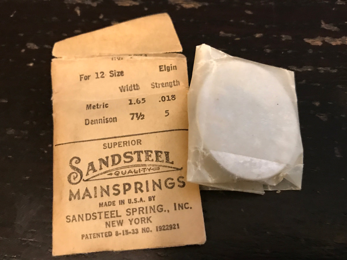 Sandsteel Mainspring for Elgin 12s No. 2874 - Steel