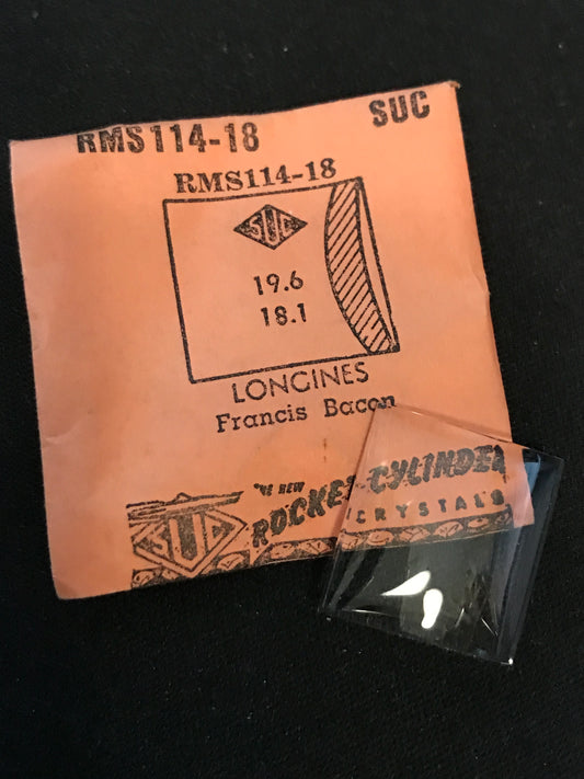 SUC Rocket Crystal RMS 114-18 for LONGINES Francis Bacon - 19.6 x 18.1mm - New
