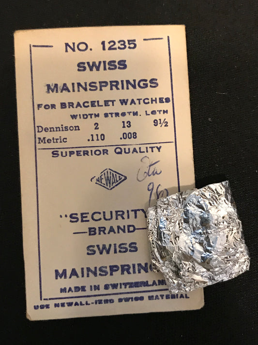 Newall Security Mainspring #1235 for Eta 980 movements - Steel
