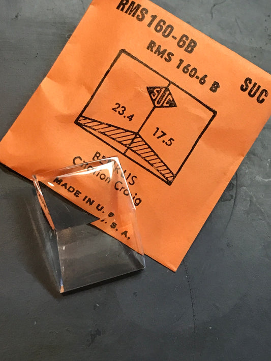 SUC Rocket Faceted Crystal RMS 160-6B for BENRUS Citation, Craig - 23.4 x 17.5mm - New