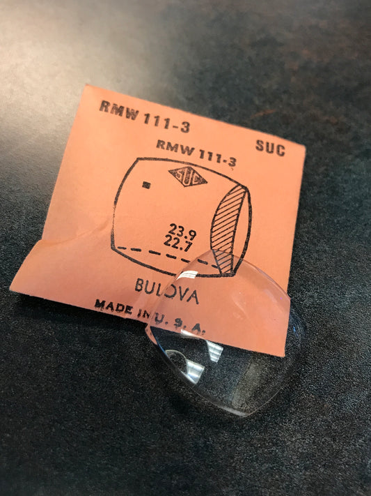SUC Rocket Crystal RMW 111-3 for BULOVA - 23.9 x 22.7mm - New