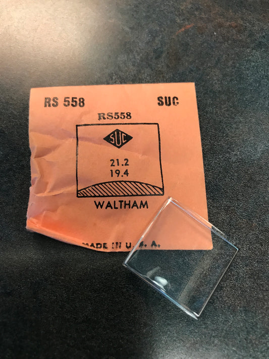 SUC Rocket Crystal RS 558 for WALTHAM - 21.2 x 19.4mm - New