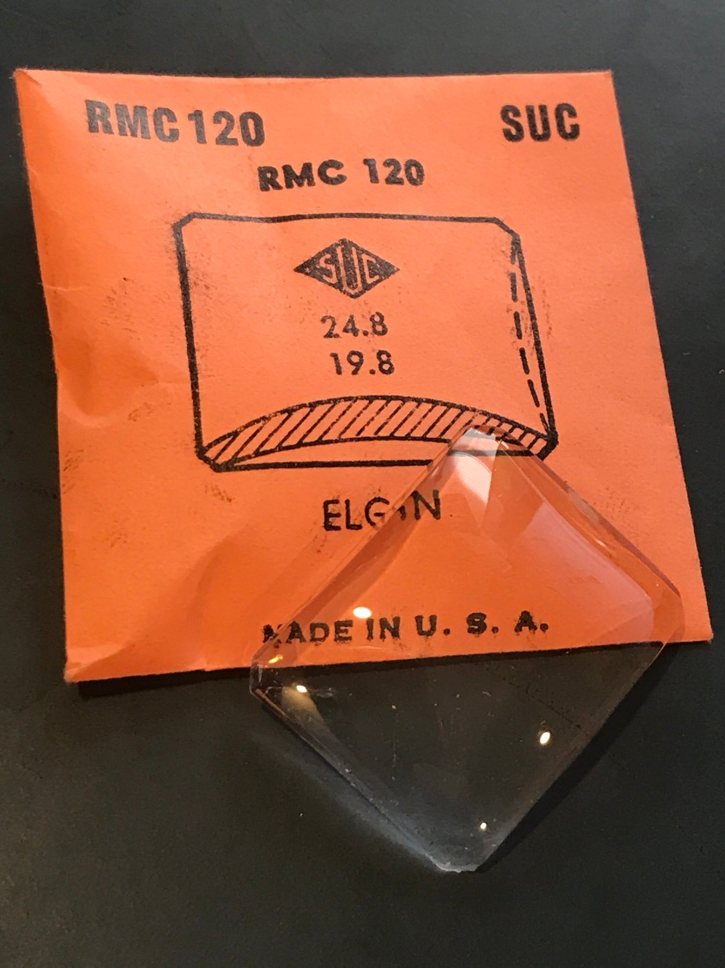 SUC Rocket Crystal RMC 120 for ELGIN - 24.8 x 19.8mm - New