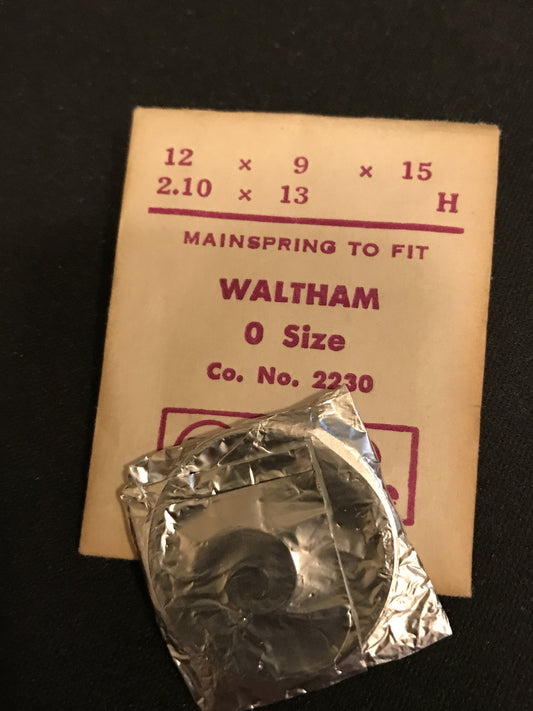 Tru-Time Mainspring For Waltham 0 Factory No. 2230 - Steel