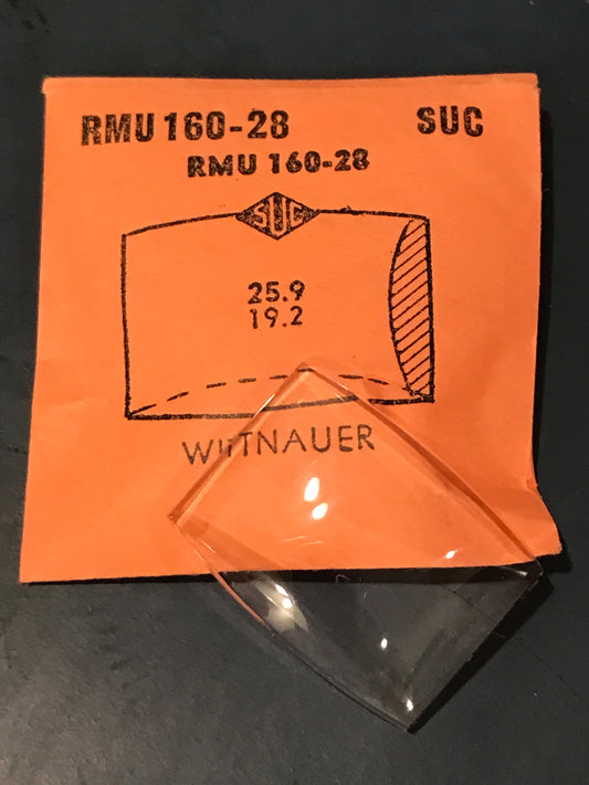 SUC Rocket Crystal RMU 160-28 for WITTNAUER - 25.9 x 19.2mm - New