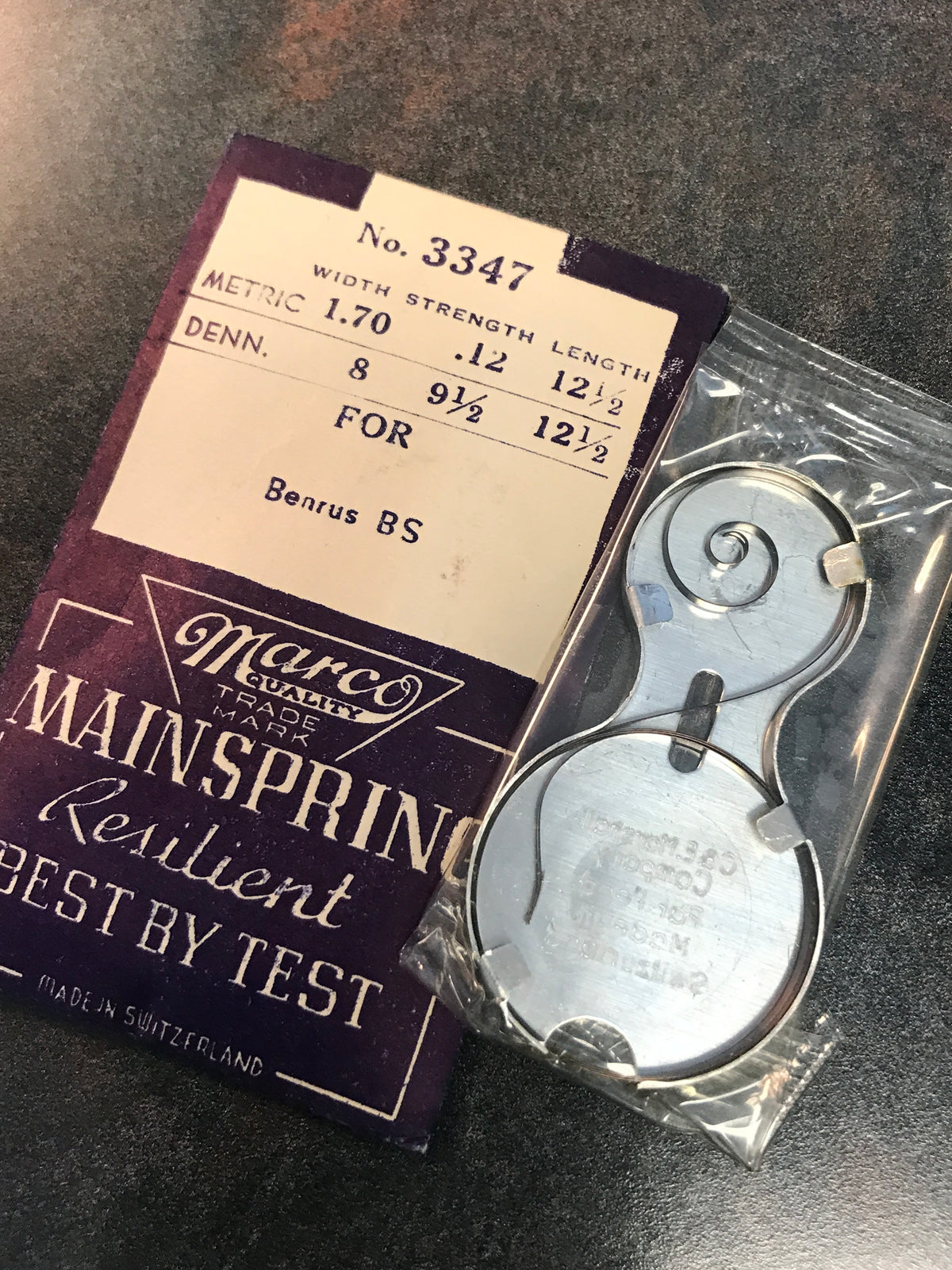 Marco Mainspring No. 3347 for Benrus BS - Steel