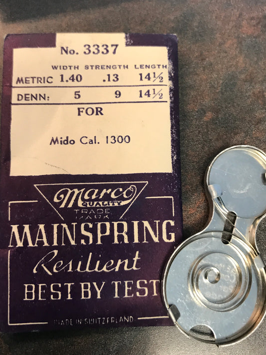 Marco Mainspring #3337 for Mido caliber 1300 - Steel