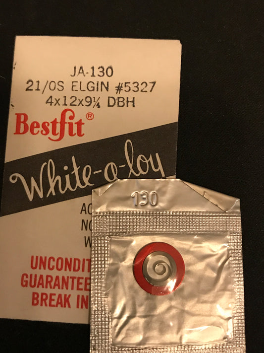 BESTFIT Mainspring JA130 for Elgin 21/0s Factory No. 5327 / 6004 - Alloy