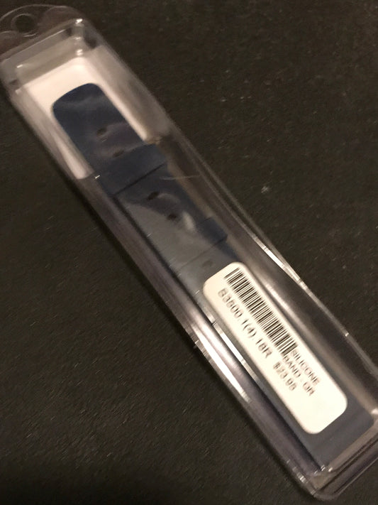 Alpine 18mm Blue Silicone Rubber Sport Watch Band