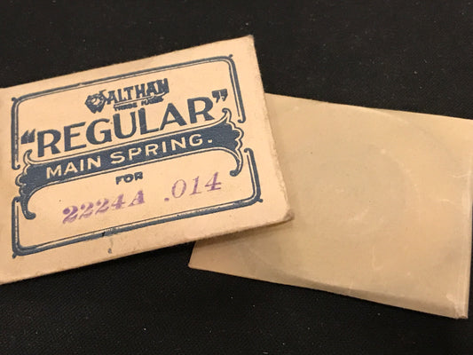 Eliassof Bros & Co. "Regular" Mainspring for Waltham 12s Factory No. 2224A - Steel