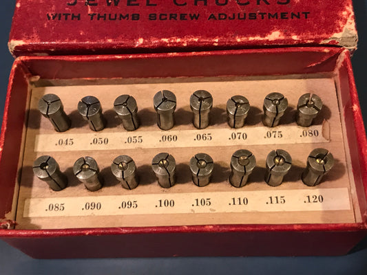 Box of 16 HR Facility Jewel Chucks w/ Thumb Adj for Watchmaking