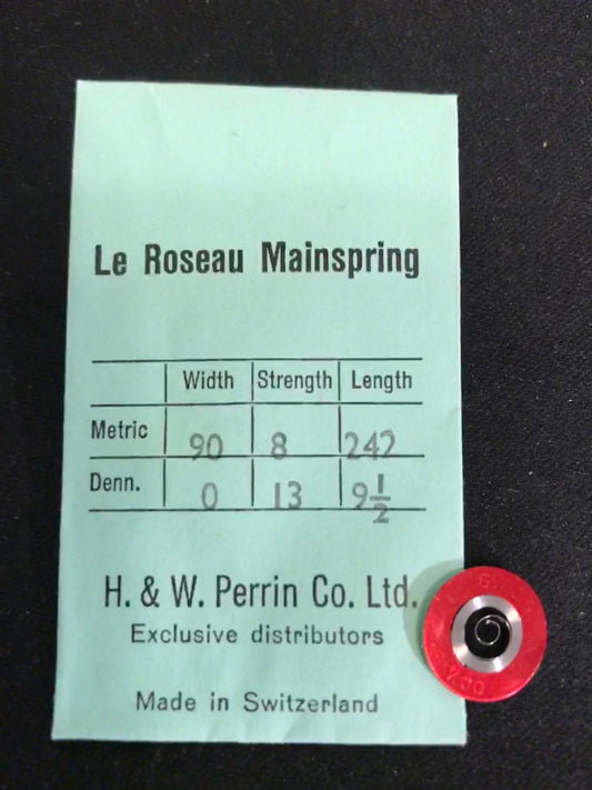 H. & W. Perrin Co. Mainspring for OMEGA caliber 620 & 630 movements - Alloy