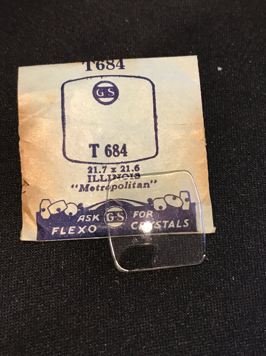 GS Flexo Flat Crystal T684 for ILLINOIS Metropolitan - 21.7 x 21.6 mm - New