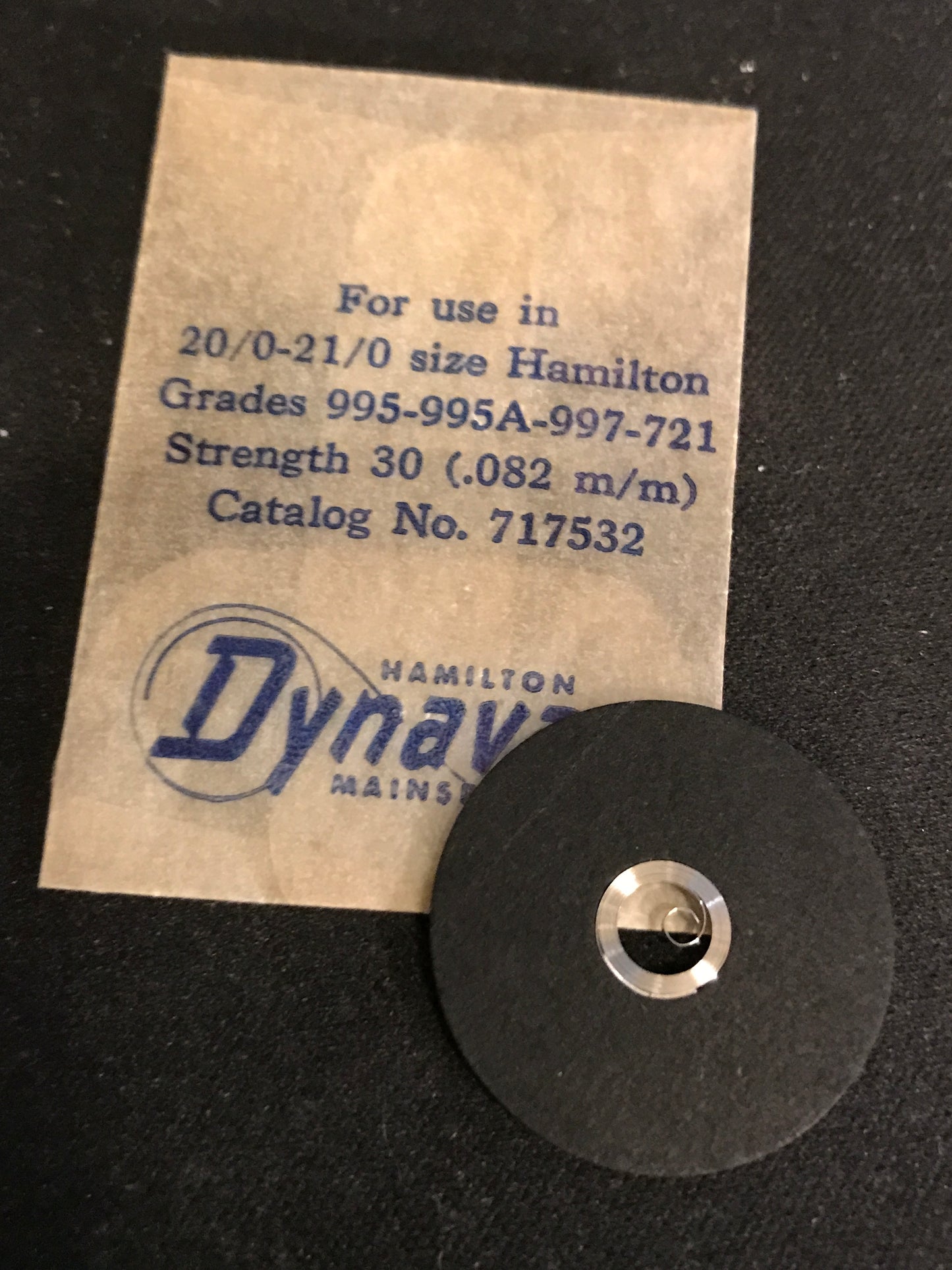 Hamilton Factory Dynavar Mainspring for 20/0 & 21/0s Hamilton No. 717532 - Alloy