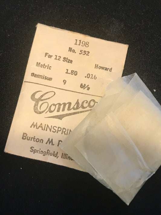 Comsco Mainspring #1198 for Howard 12s No. 552 - Steel