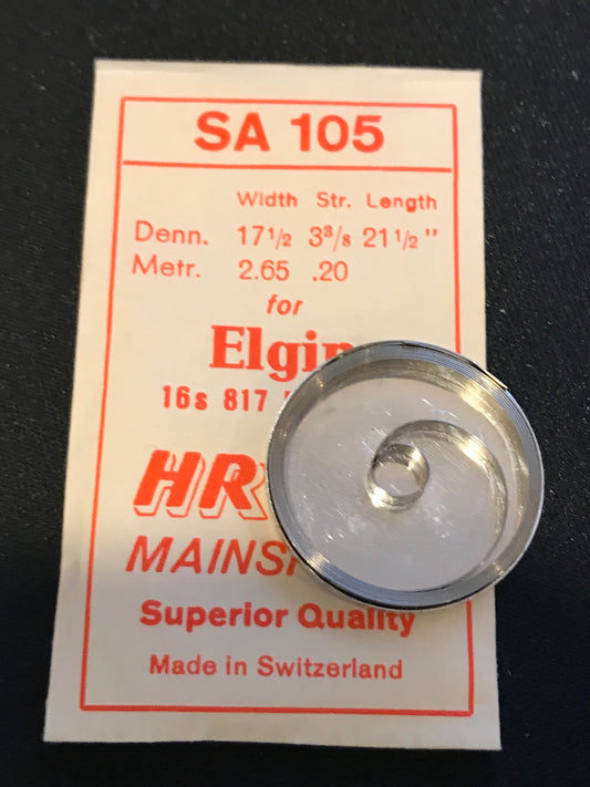 HR Mainspring SA105 for 16s Elgin No. 817 - Alloy