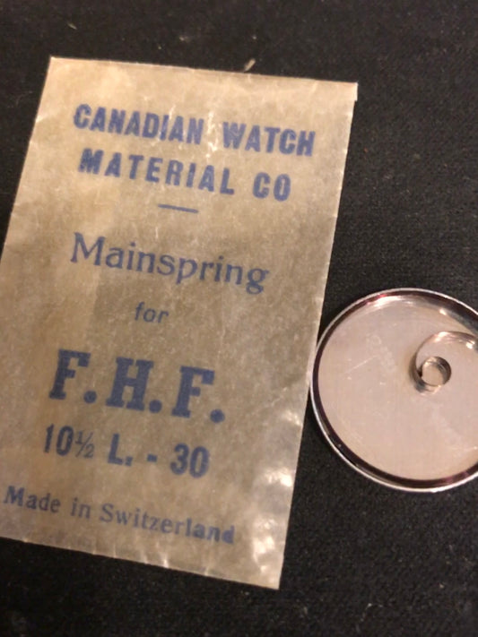 Canadian Watch Material Co. Mainspring for Font (FHF) caliber 30 - Steel