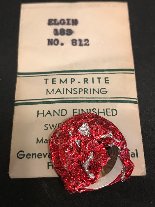 Temp-Rite Mainspring for Elgin 18s No. 812 - Steel