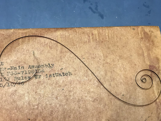 Bulova Factory Mainspring for caliber 10AK & 10BM made for military - Steel