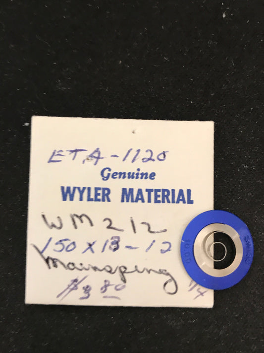Wyler Genuine Mainspring for ETA caliber 1120 to 1132 - Alloy