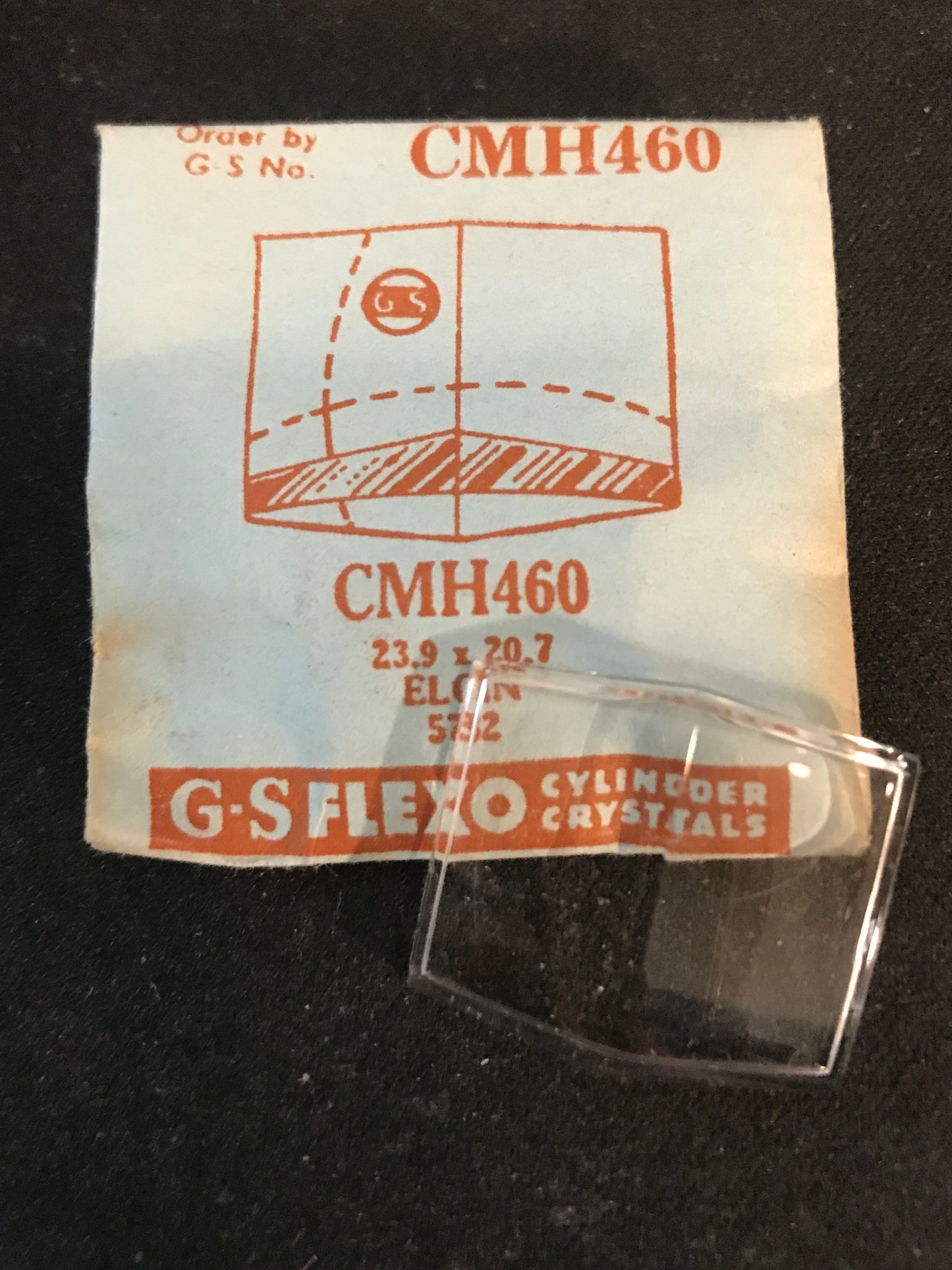 GS Flexo Faceted Crystal CMH460 for ELGIN - 23.9 x 20.7mm - New