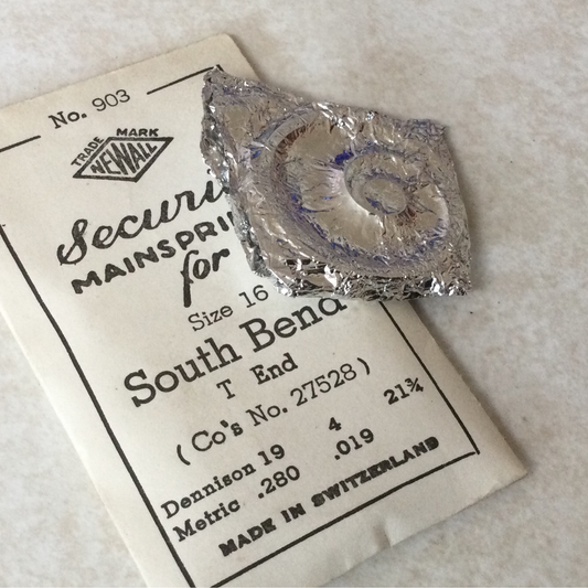 Newall Security Mainspring #903 for South Bend 16s No. 27528 - Steel