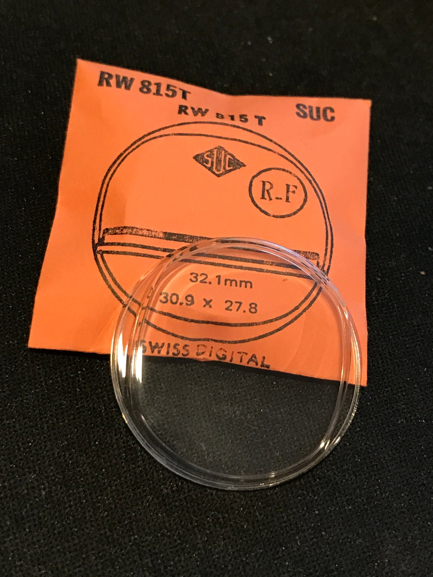 SUC Rocket Crystal RW 815T for Swiss Jump Hour Digital - 30.9 x 27.8mm - New