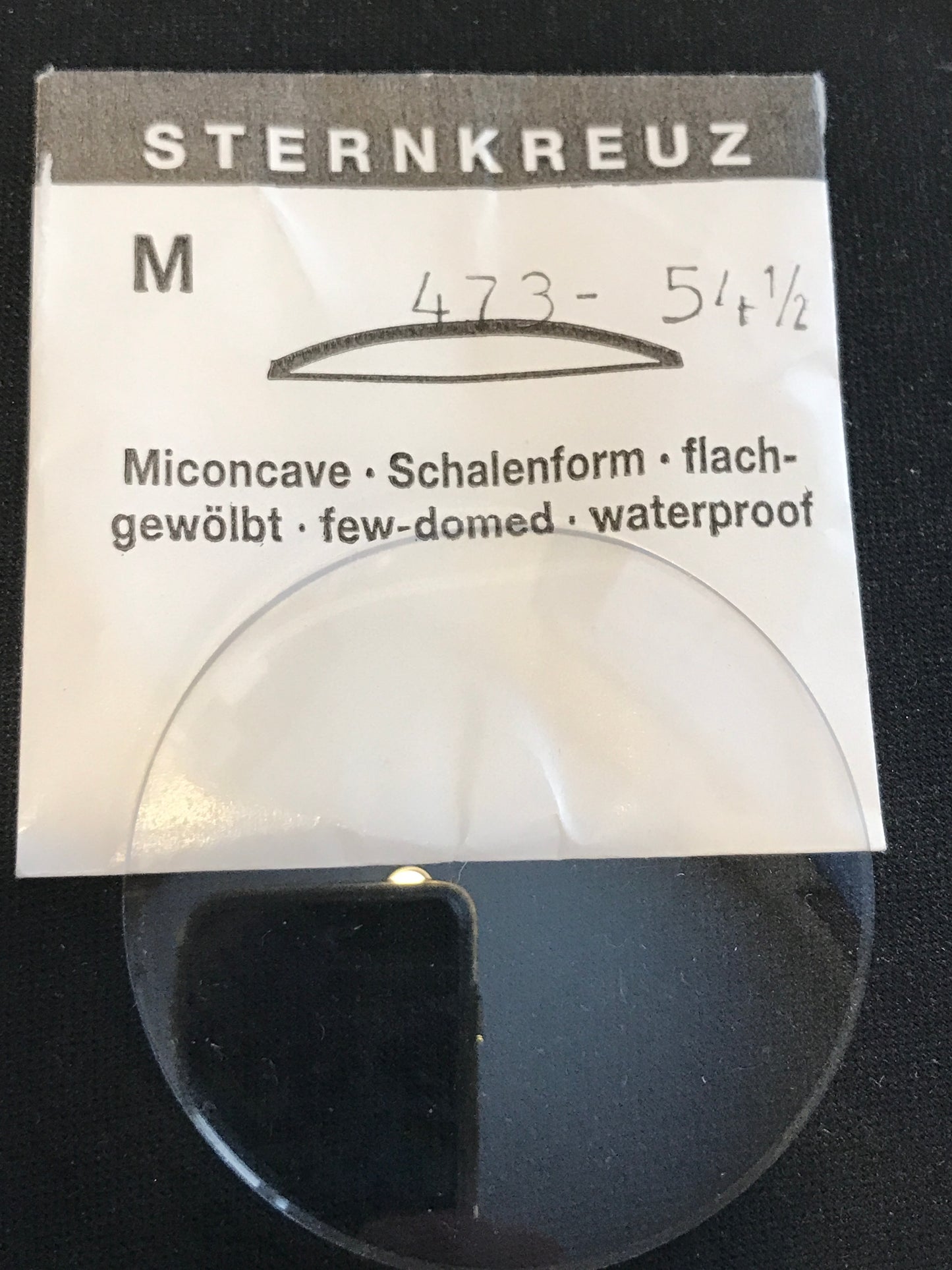 Sternkreuz 54½ Miconcave 47.3mm Acrylic Pocket Watch Crystal - New