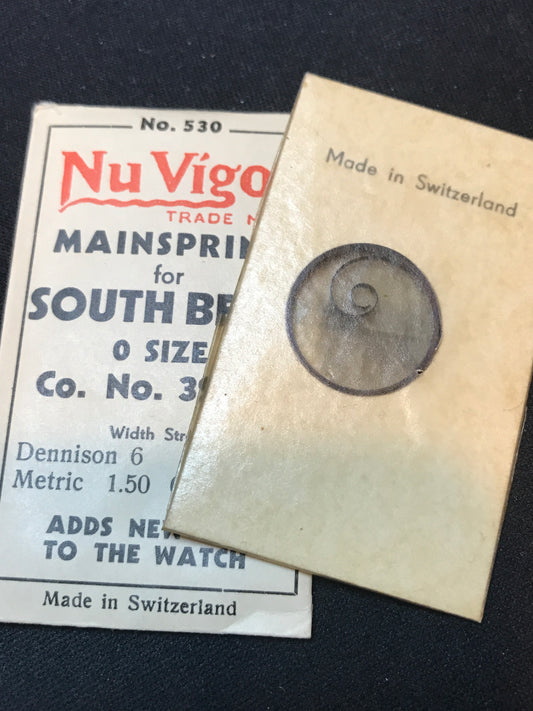 NuVigor Mainspring #530 for 0s South Bend No. 32528 - Steel